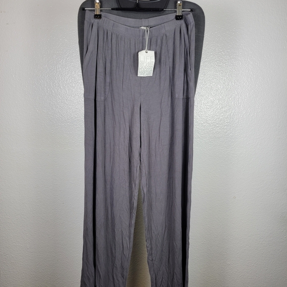 Barefoot Dreams Pants - Barefoot Dreams Malibu Collection Ultra Soft Rib Patch Pocket Pant Women's Grey